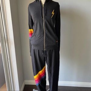 SOLD OUT AVIATOR NATION CHARCOAL FIVE STRIPE BOLT SET